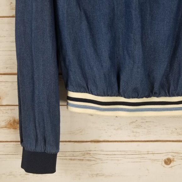 💙 Zara chambray long sleeved crop top - Picture 3 of 4